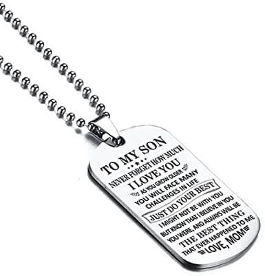 Aan mijn zoon hanger ketting