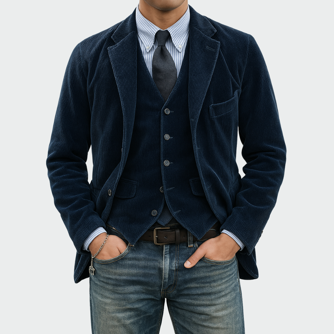 Job | Tweedelige herenset met blazer en gilet