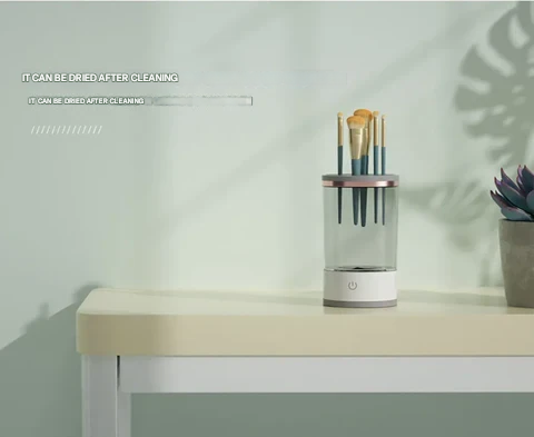 Automatische make-upborstelreiniger