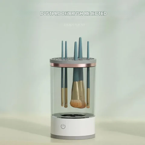 Automatische make-upborstelreiniger