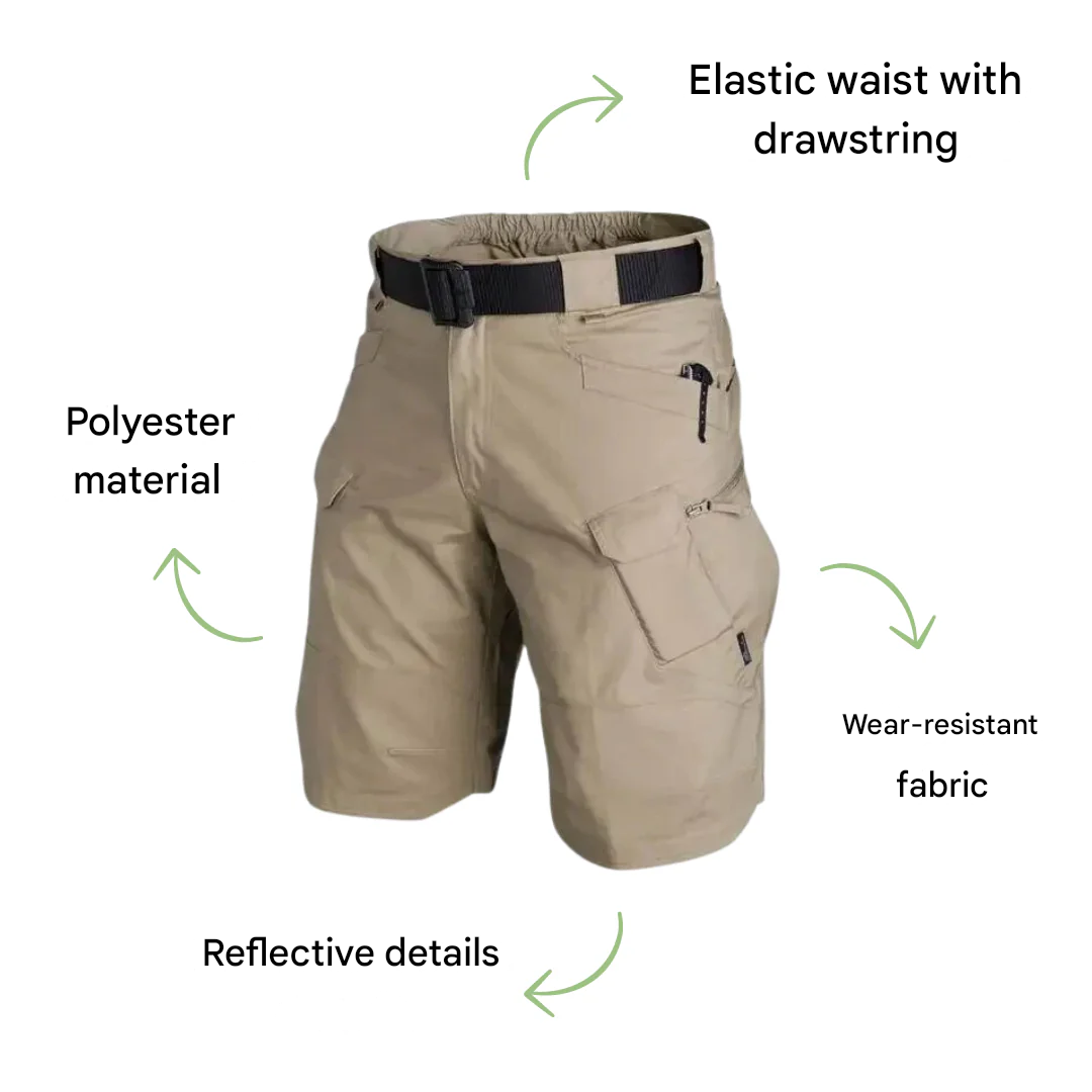 Heren outdoor shorts met 6 ritszakken