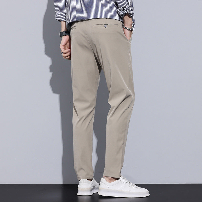 Gijsbert | Enkellange slim-fit herenbroek met glad voorpand