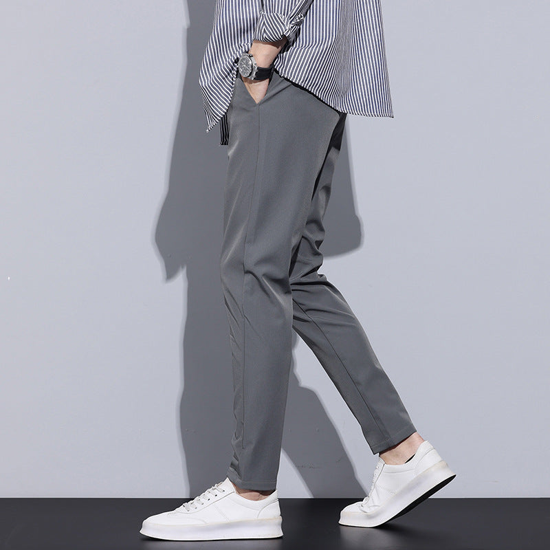 Gijsbert | Enkellange slim-fit herenbroek met glad voorpand