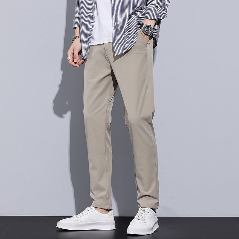 Gijsbert | Enkellange slim-fit herenbroek met glad voorpand