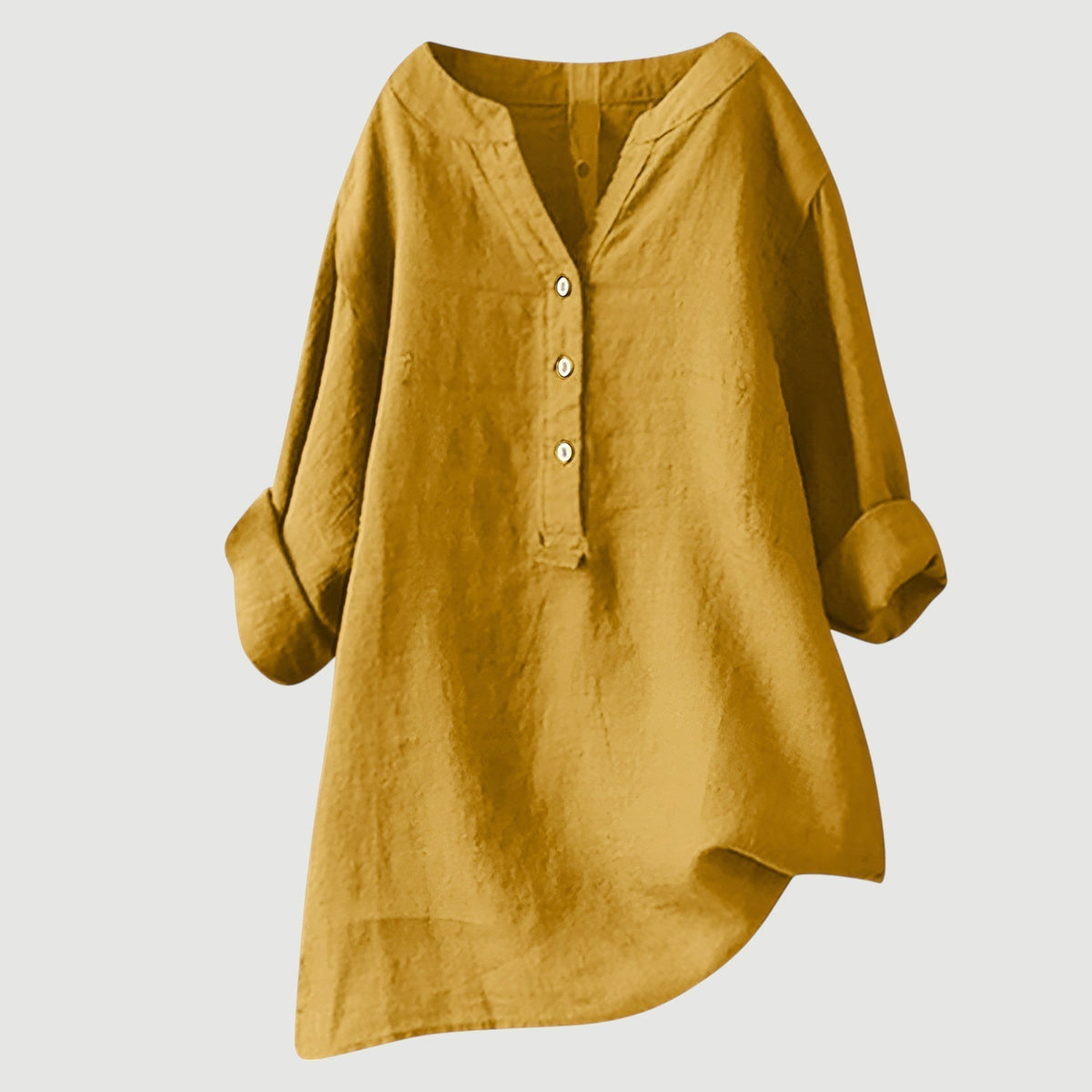 Willemijn | Lichte damesblouse met V-hals en knoopsluiting