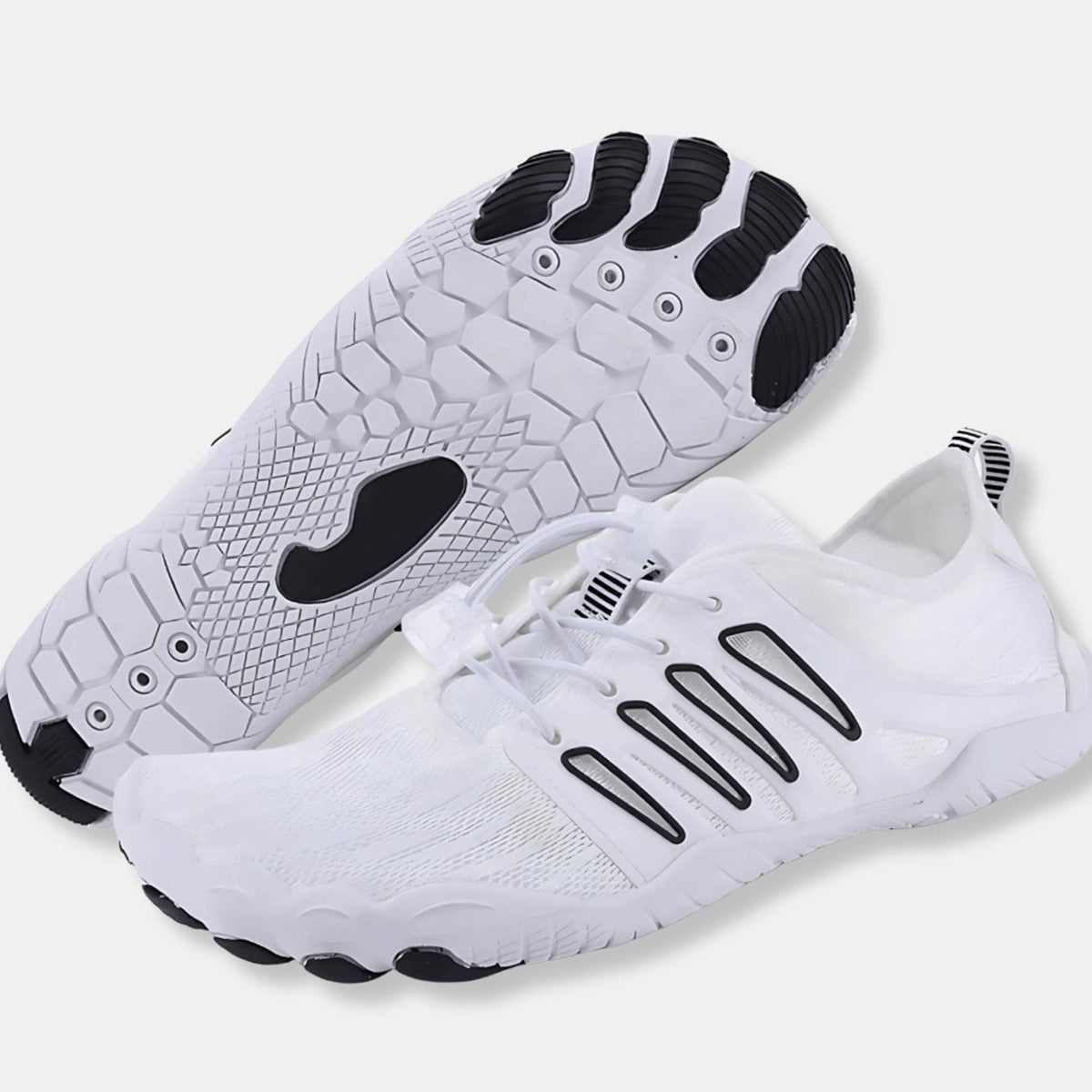 Uniseks waterschoenen met mesh en brede neus