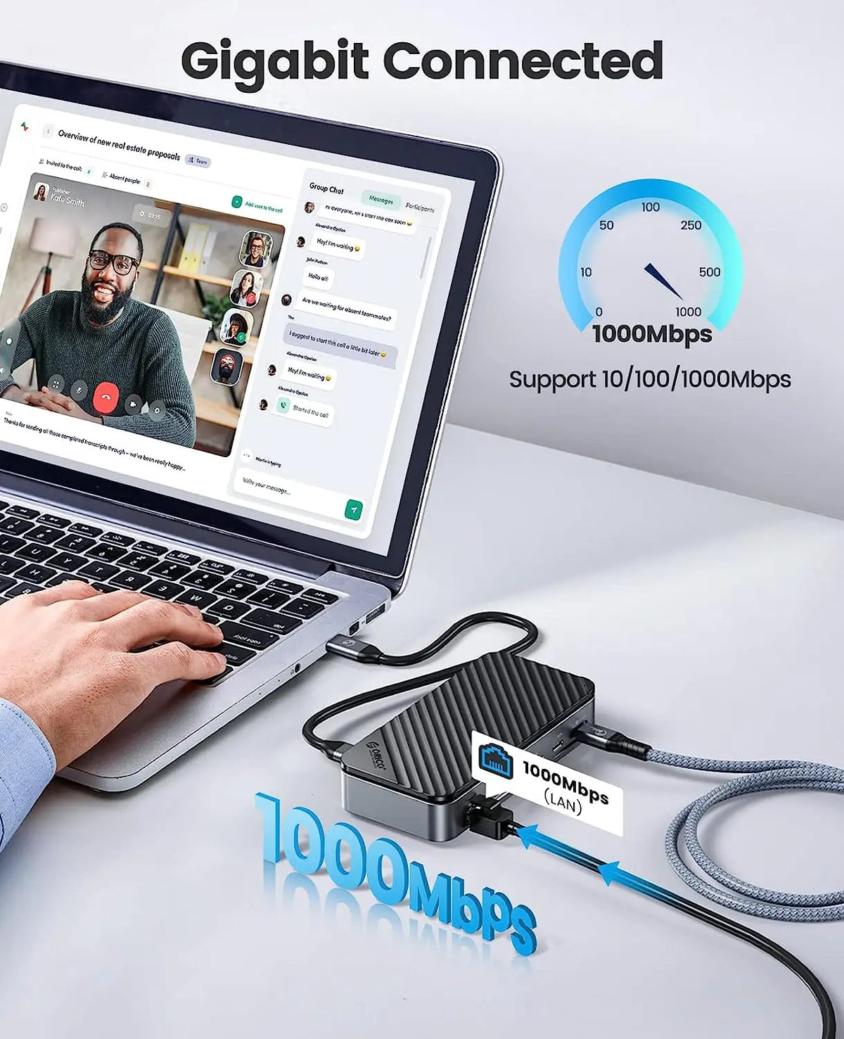 USB-C-Dockingstation met ssd-behuizing en koelventilator – 10-in-1 pro hub