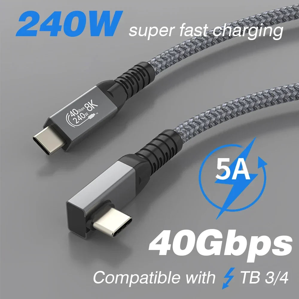 USB4 90° hoekkabel