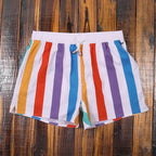 Gestreepte herenshorts met elastische tailleband