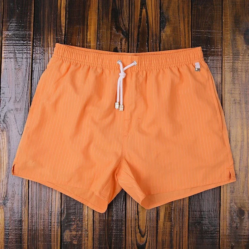 Gestreepte herenshorts met elastische tailleband