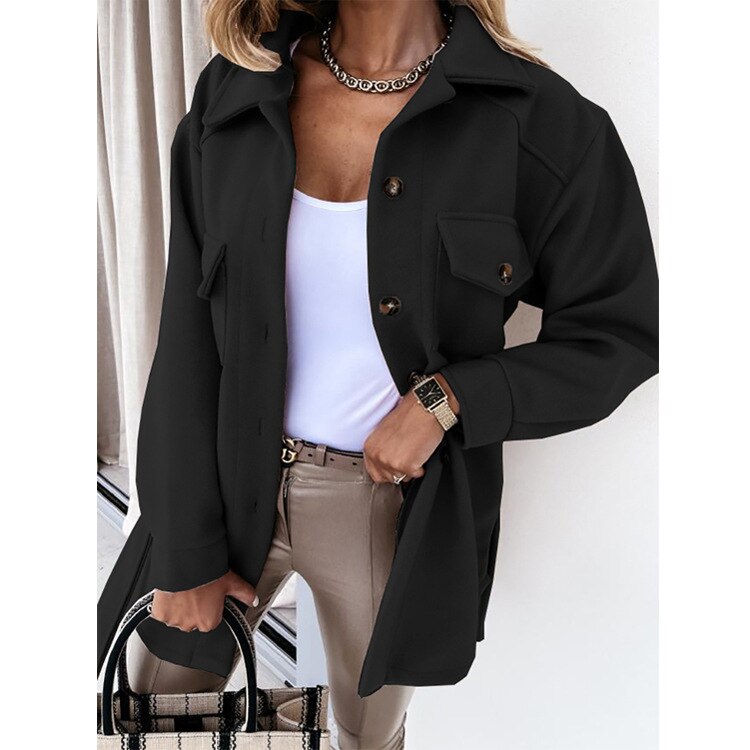 Stijlvol wol-look jack voor dames