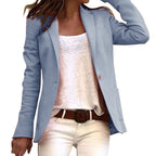 Lichte dames blazer met reverskraag