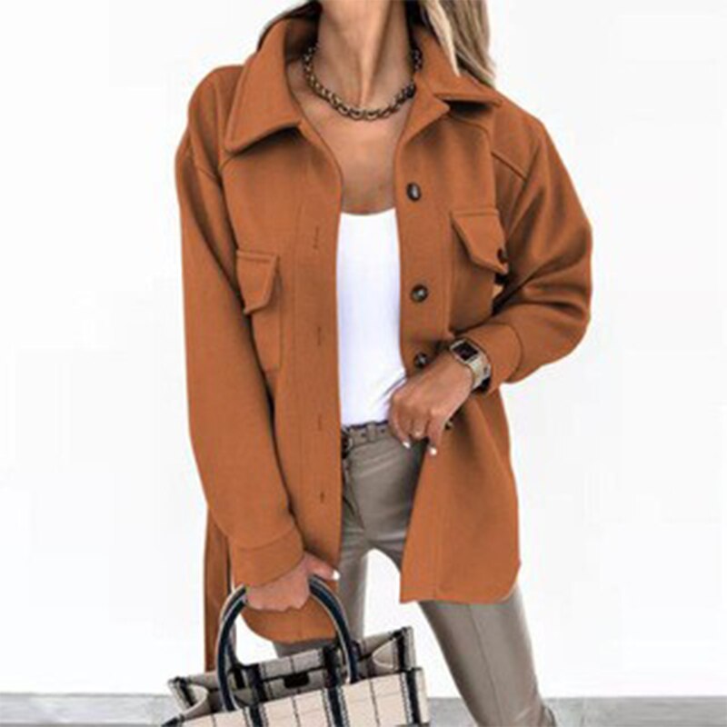 Stijlvol wol-look jack voor dames