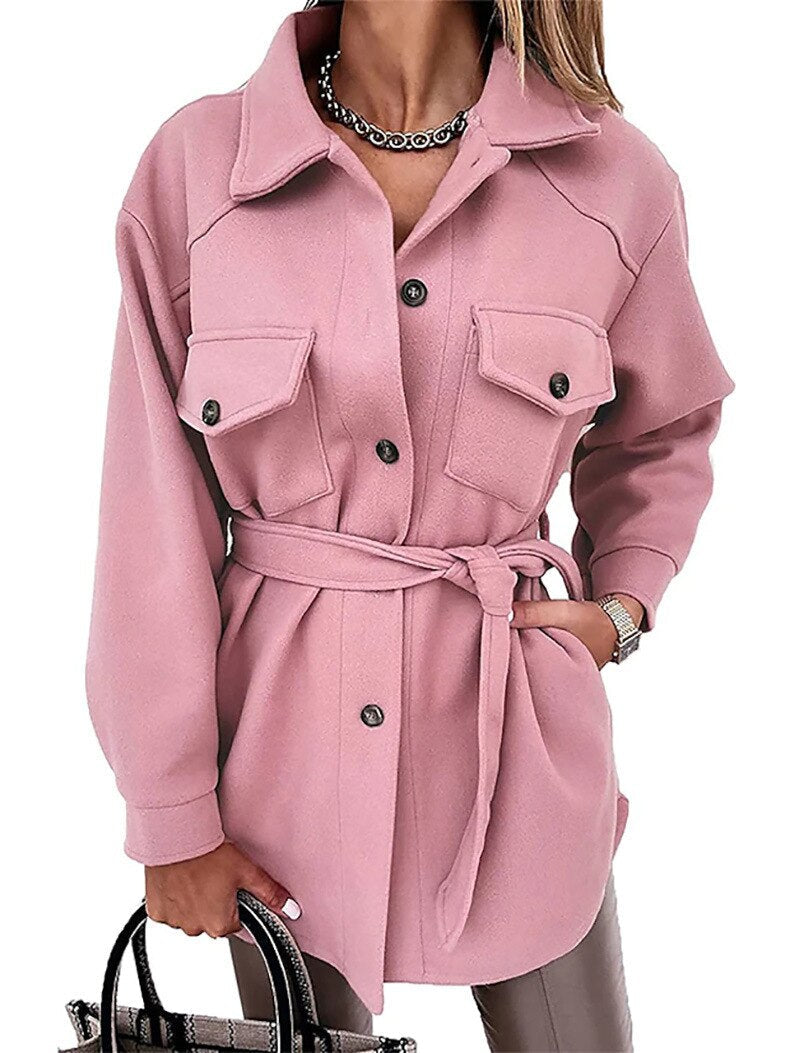 Stijlvol wol-look jack voor dames