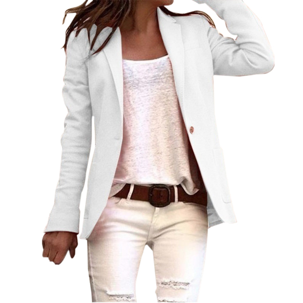 Lichte dames blazer met reverskraag