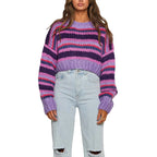 Oversized dames trui met strepenpatroon