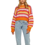 Oversized dames trui met strepenpatroon