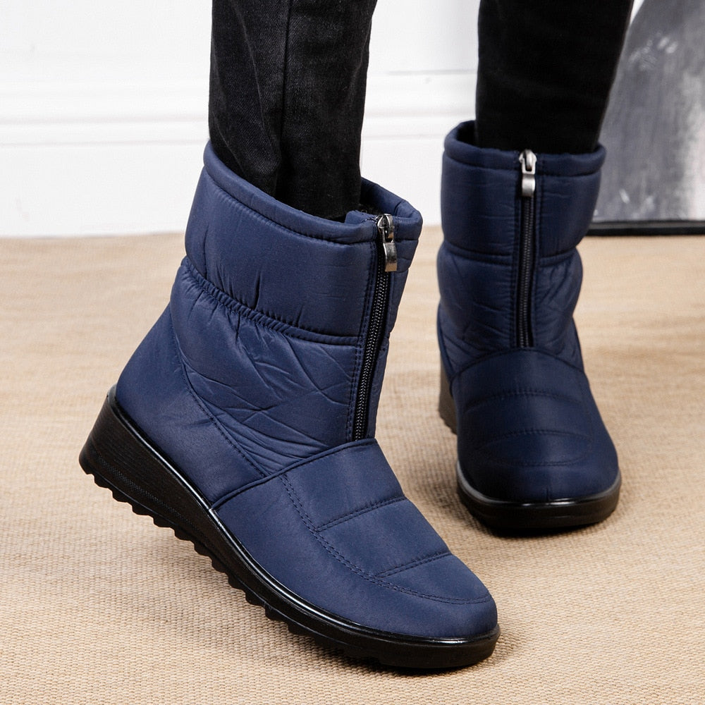 Gevoerde halfhoge dames snowboots - clara snow walk pro