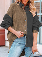 Corduroy damesblouse voor herfstdagen