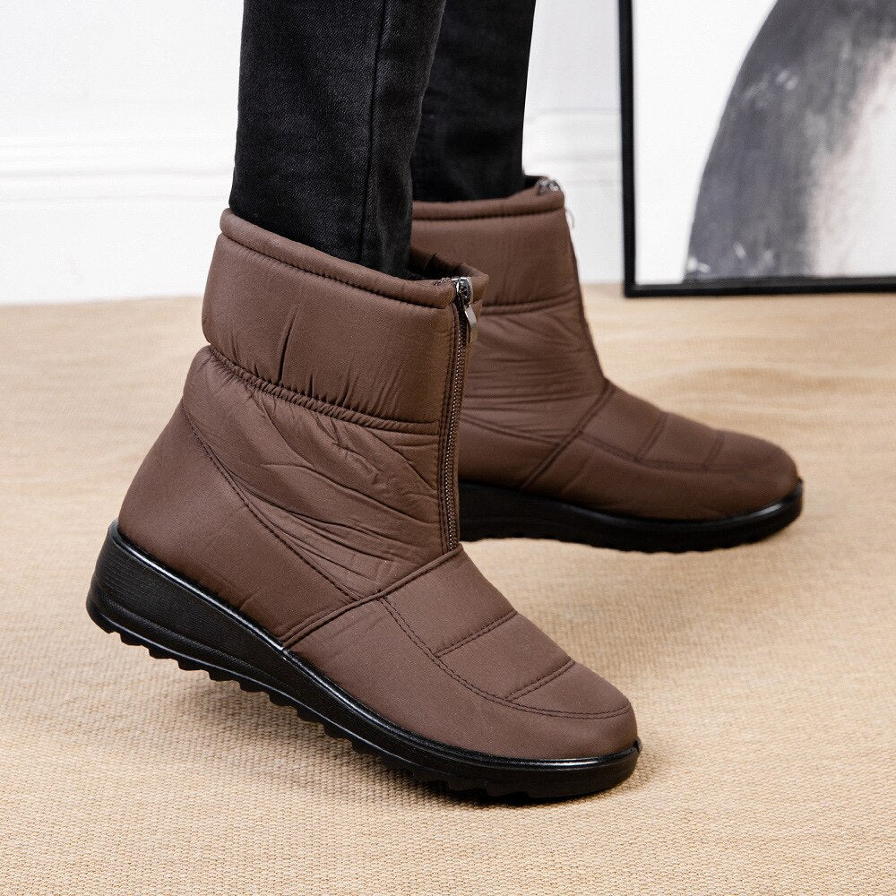 Gevoerde halfhoge dames snowboots - clara snow walk pro