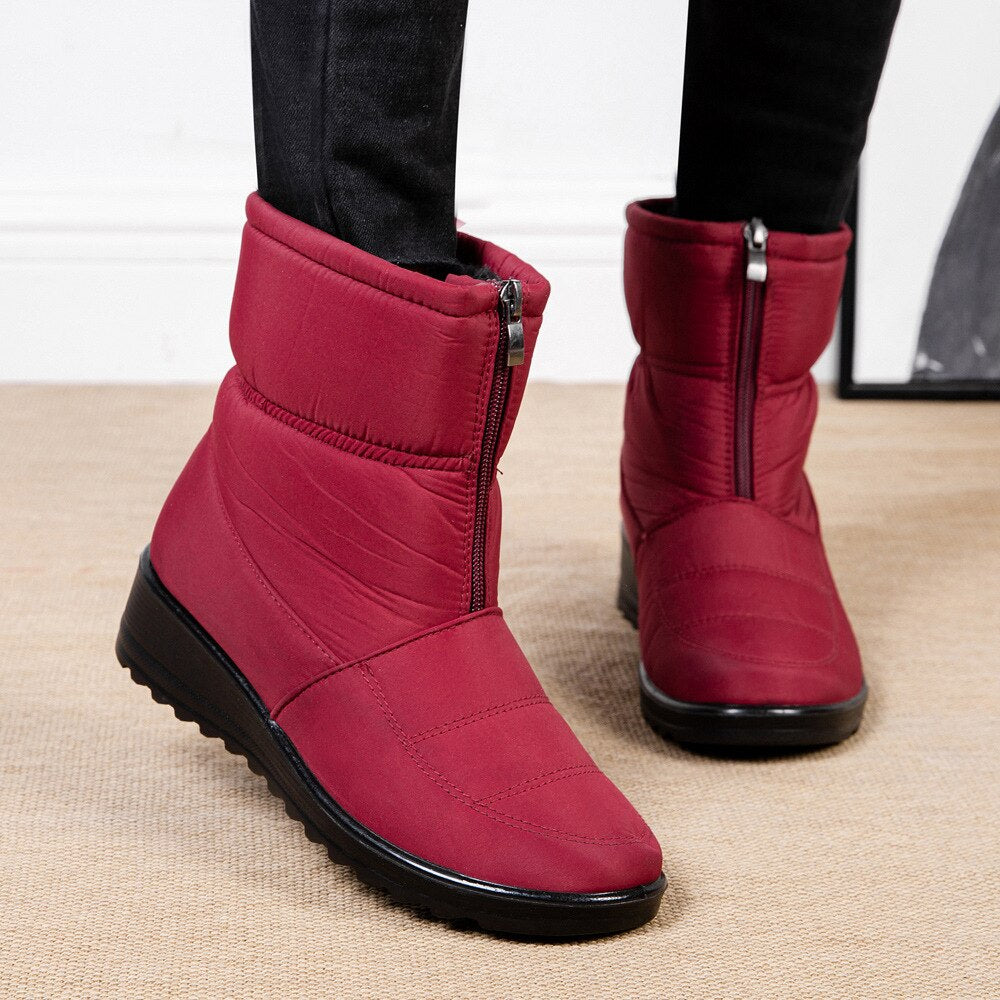 Gevoerde halfhoge dames snowboots - clara snow walk pro