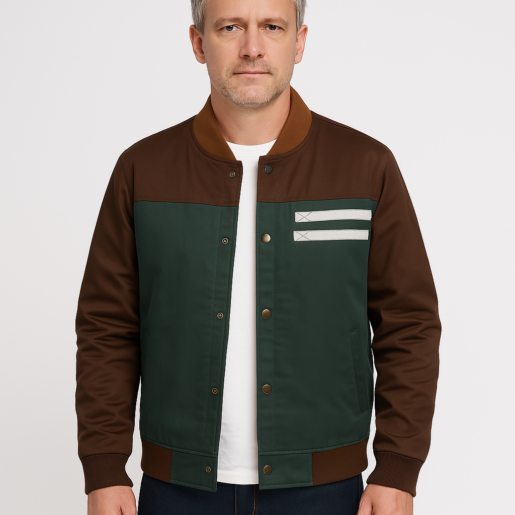 Lichte heren bomber overgangsjas in vintage-look