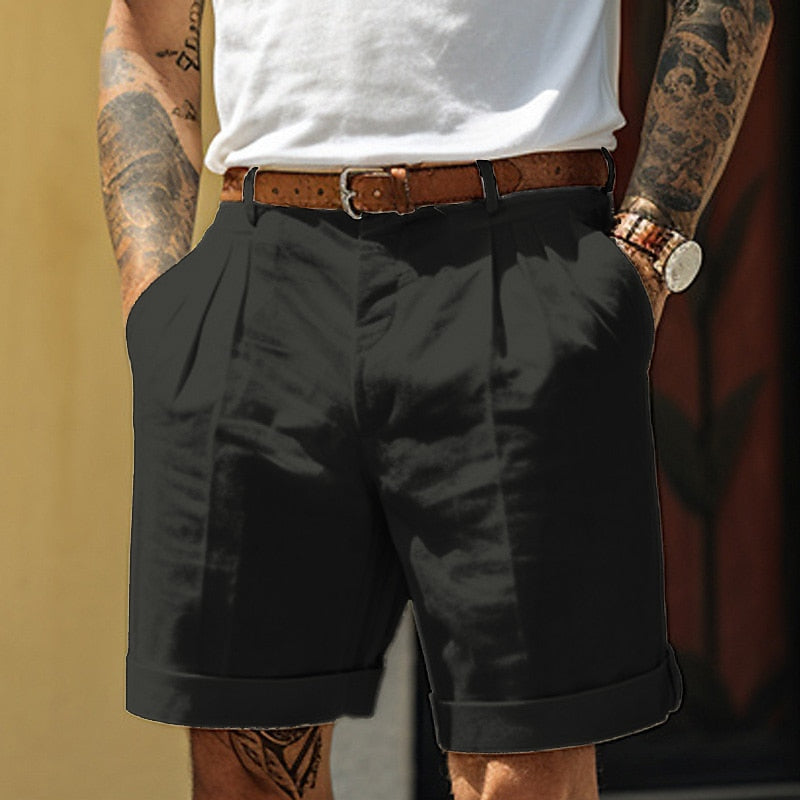 Linnen-Katoenen heren short