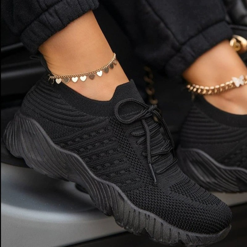 Damessneakers van nylon en katoen