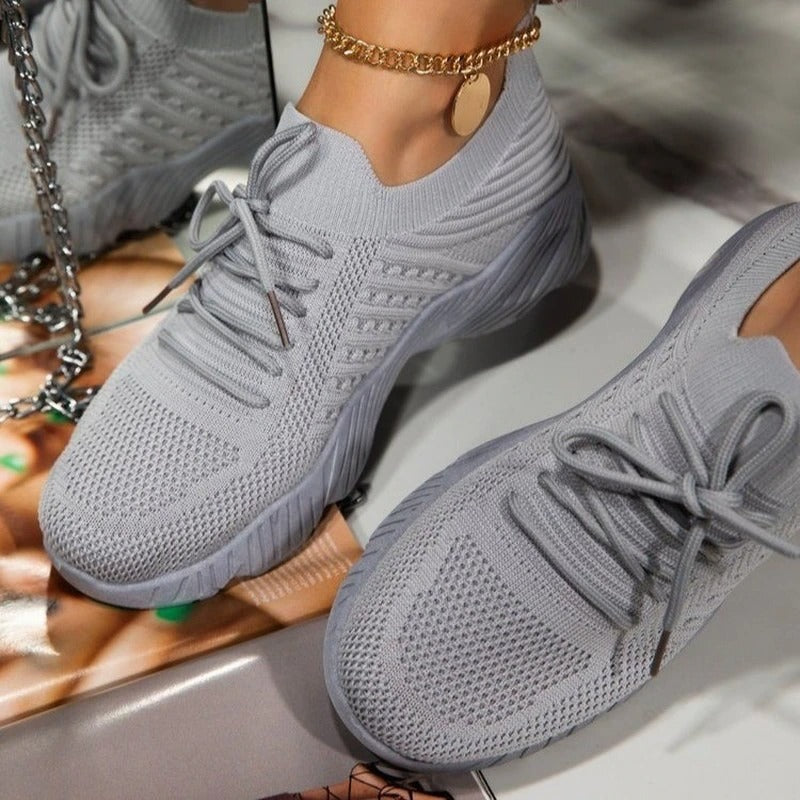 Damessneakers van nylon en katoen