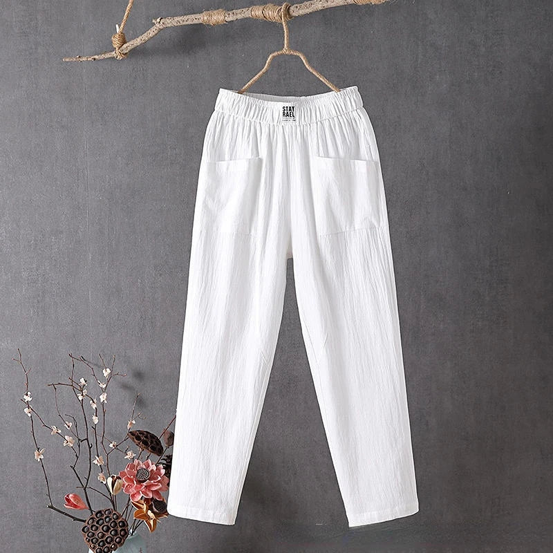 Losse broek met elastische taille