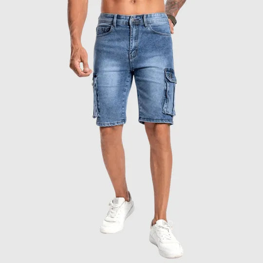 Heren denim cargo shorts voor de zomer