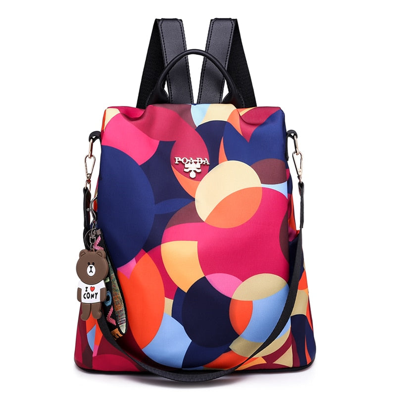 Antidiefstal dames rugzak met meerdere vakken