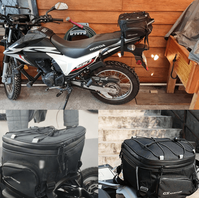 Motortas met meerdere vakken