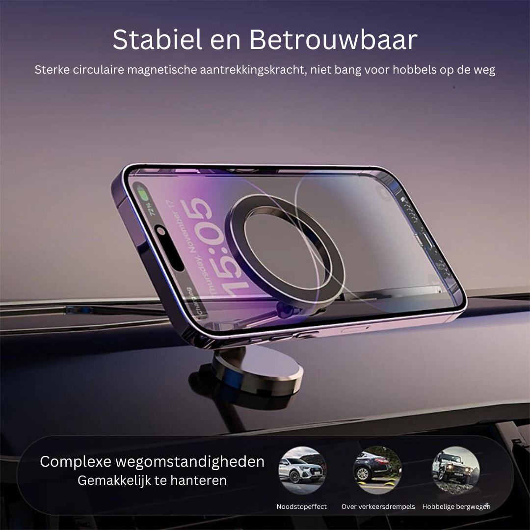 Magnetische telefoonhouder met metalen basis – gripmount