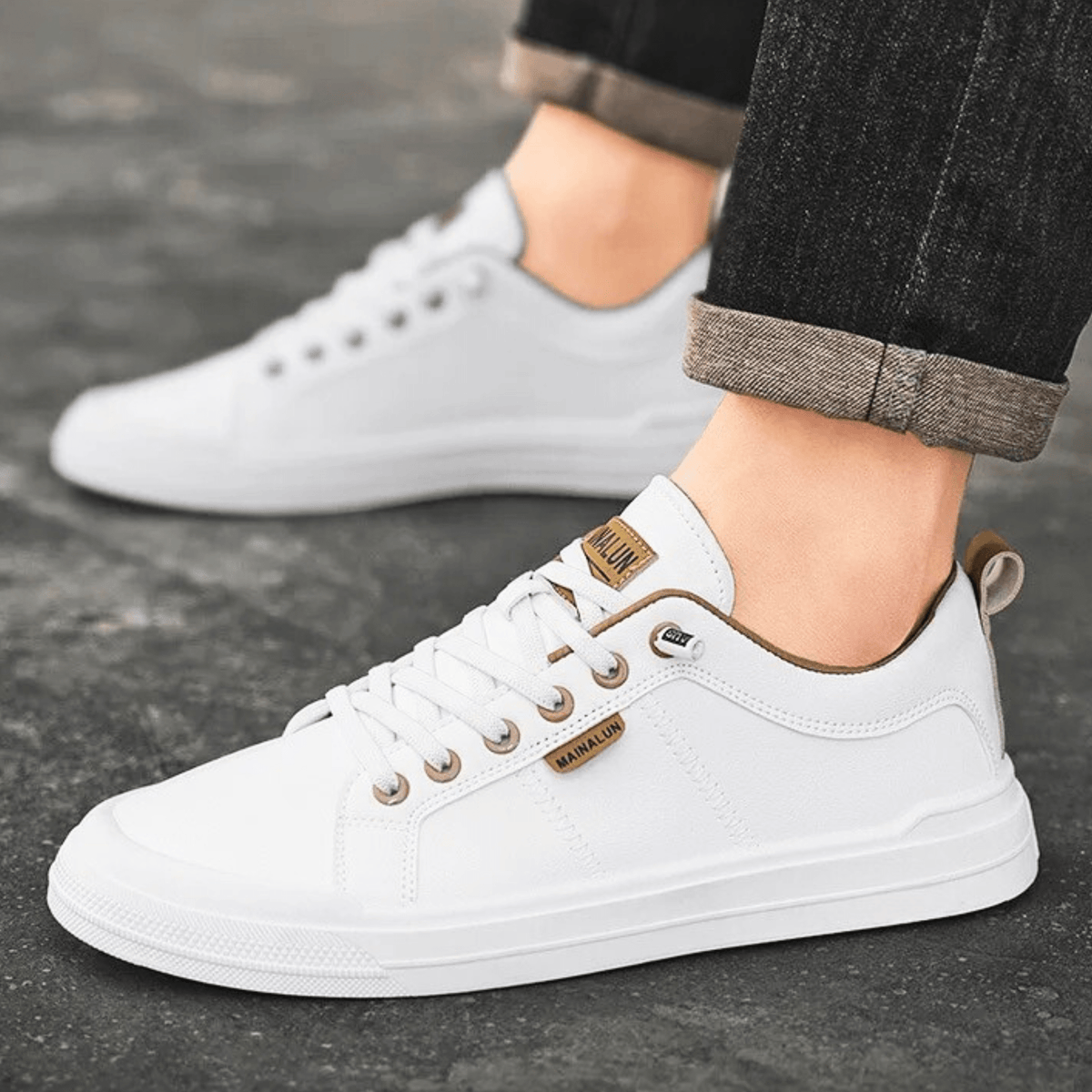 Lage herenveterschoenen met dempende binnenzool