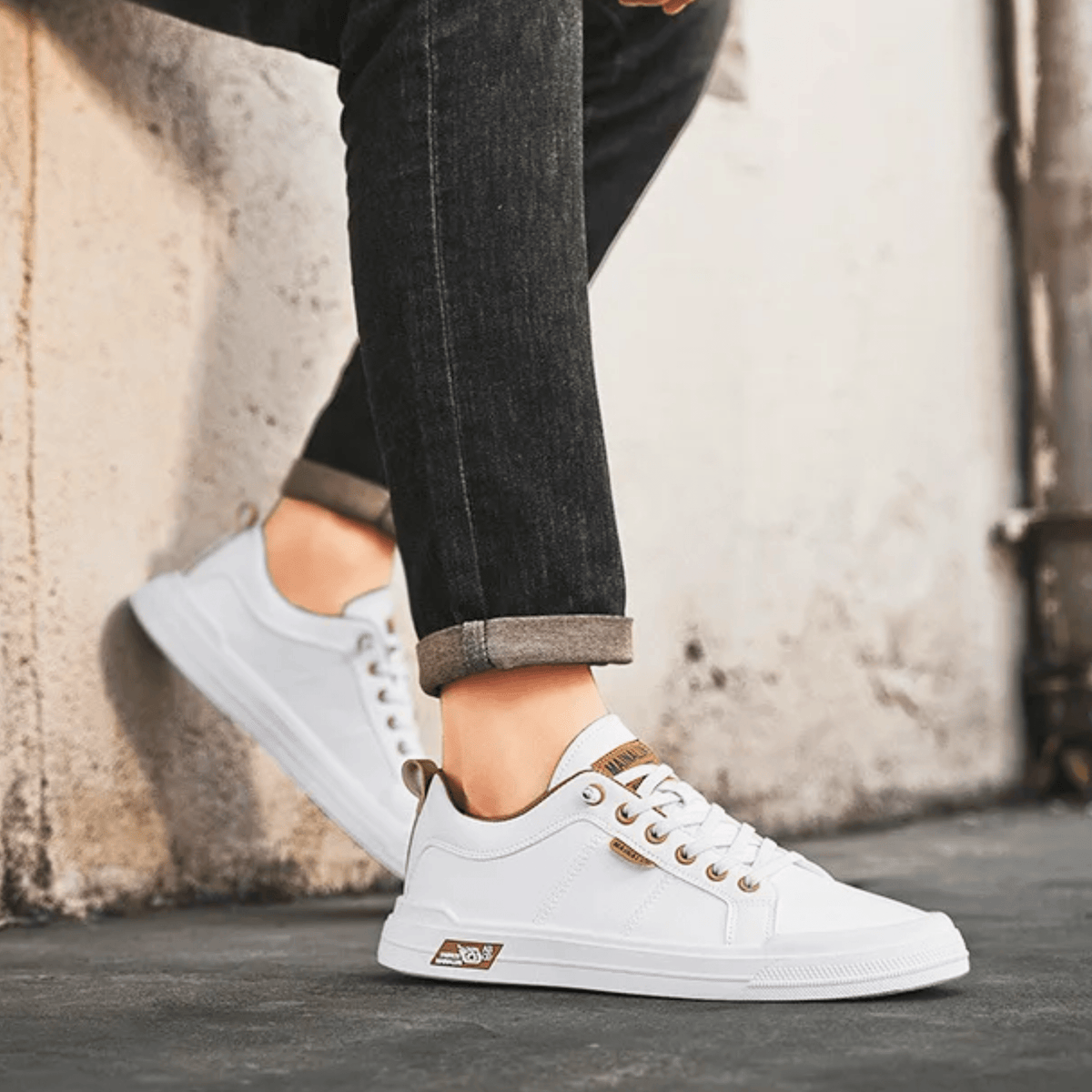 Lage herenveterschoenen met dempende binnenzool