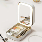 Compacte verlichte make-up organizer voor onderweg