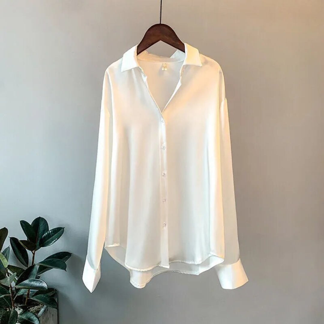 Zijden blouse Regine in retrostijl