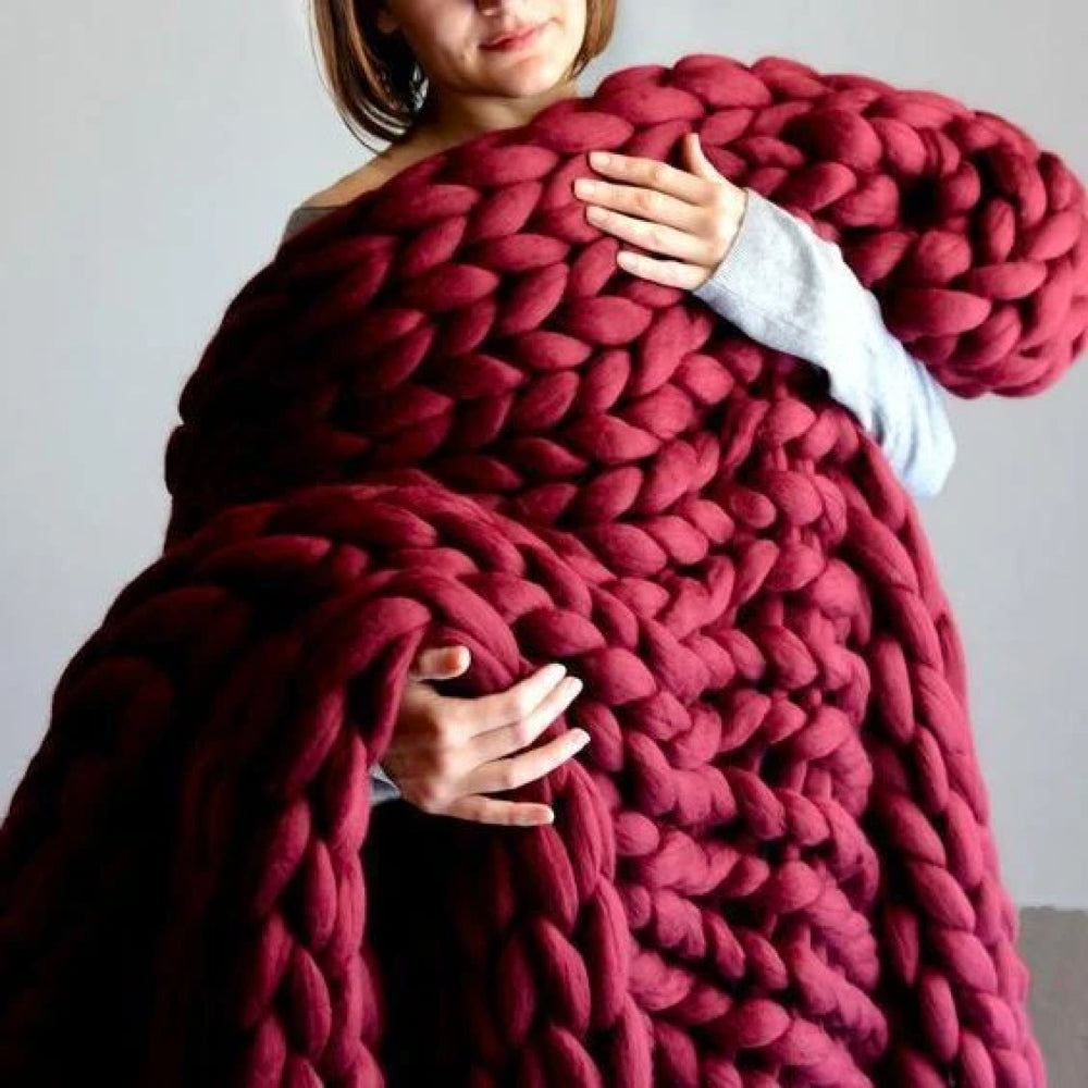 DIY chunky XL wol garen voor superzachte deken