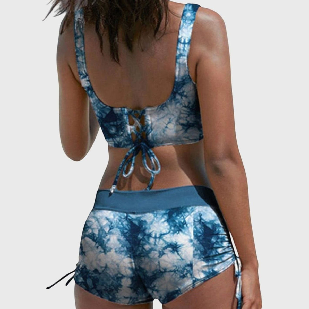 Marijke | Camouflage-bikiniset met twisttop en shortbroekje