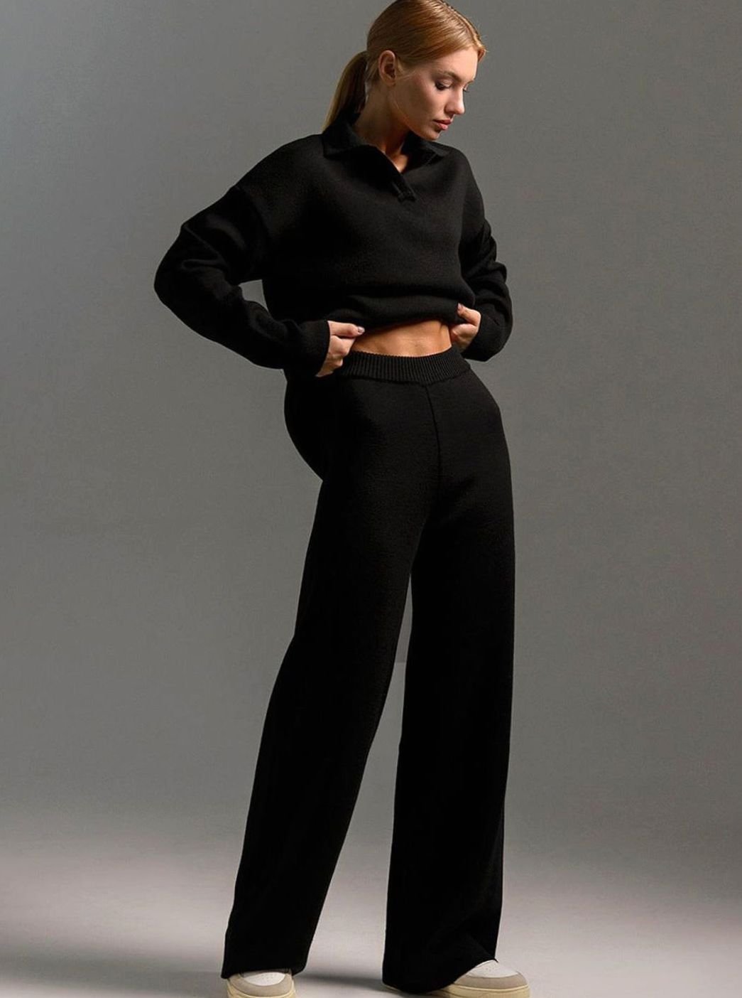 Demi | Tweedelige loungewearset met wijde broek