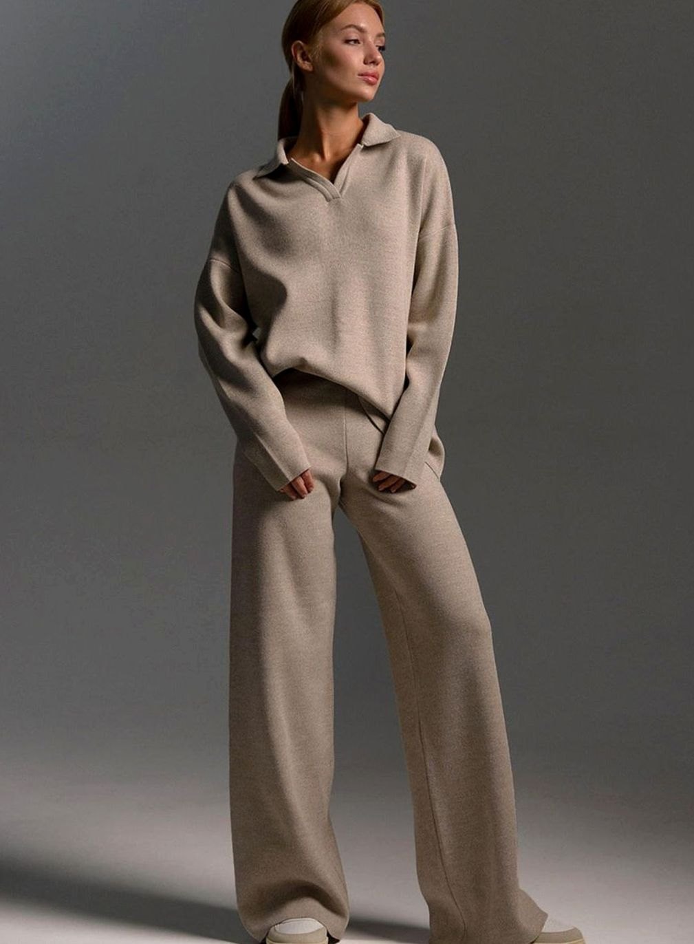 Demi | Tweedelige loungewearset met wijde broek