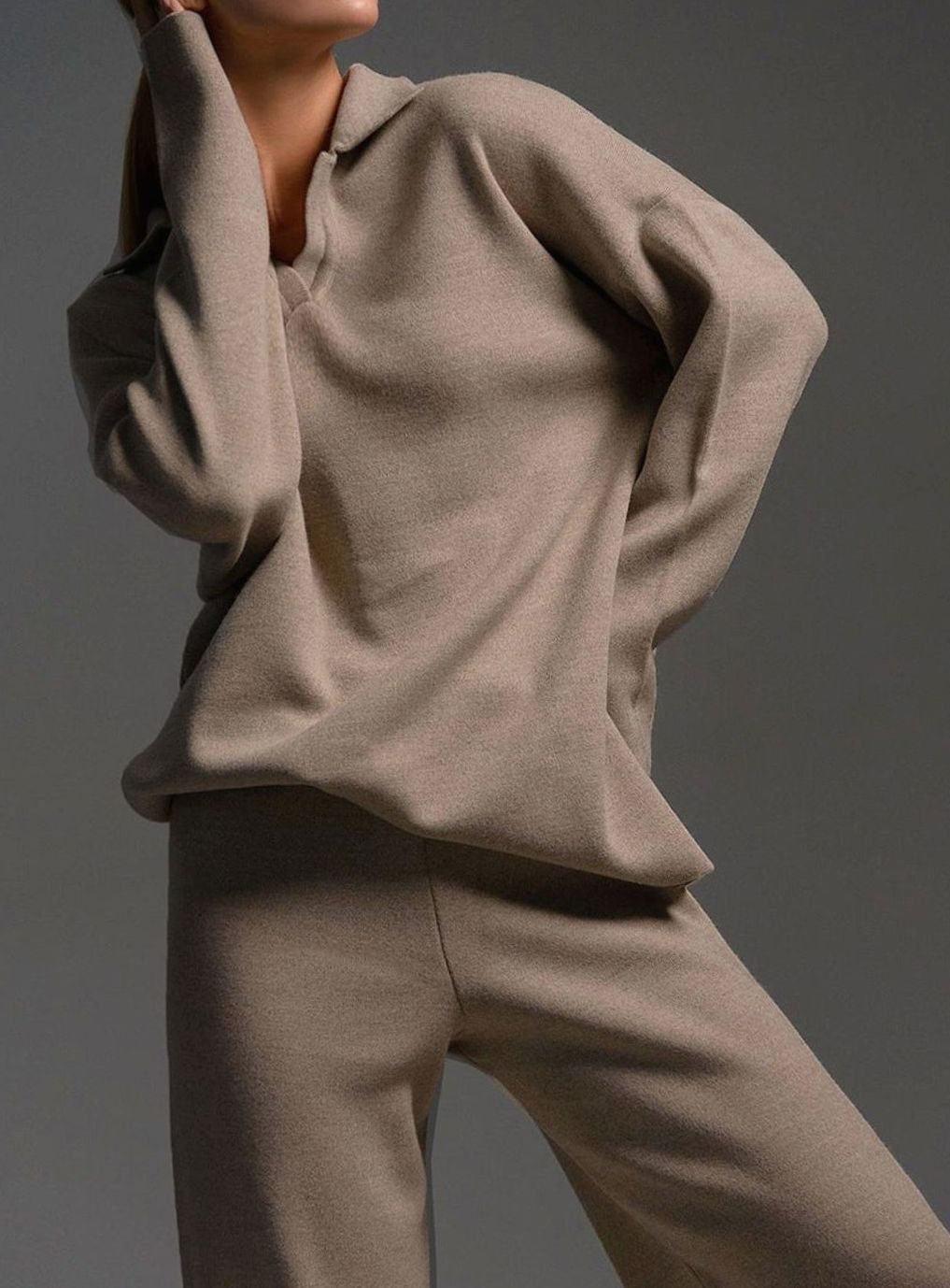 Demi | Tweedelige loungewearset met wijde broek