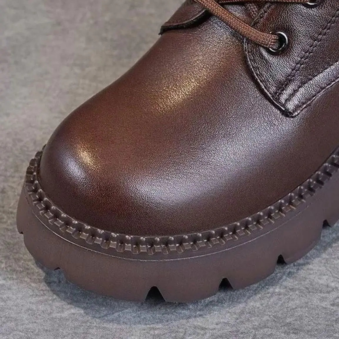 Damesveterboots met plateauzool en zijrits