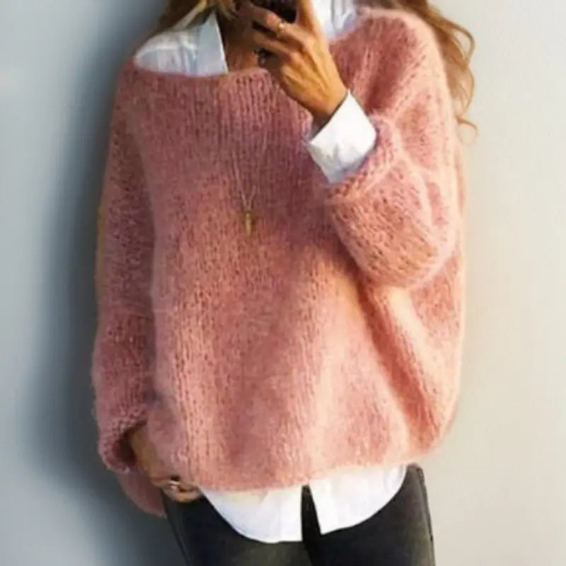 Katja | Oversized damestrui van mohairmix