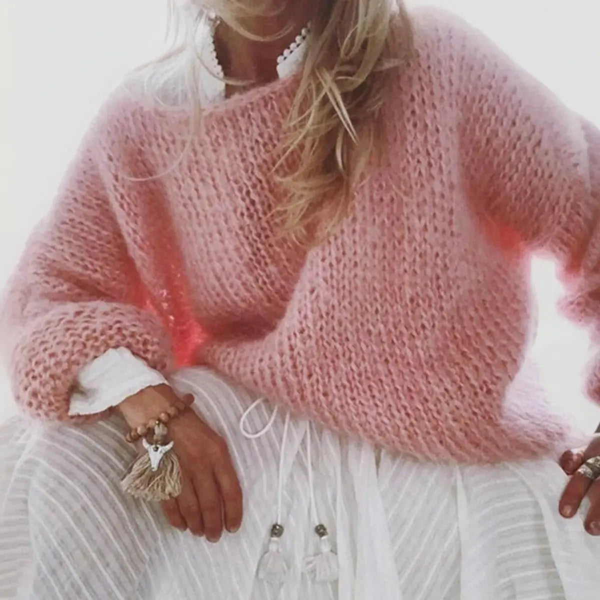 Katja | Oversized damestrui van mohairmix
