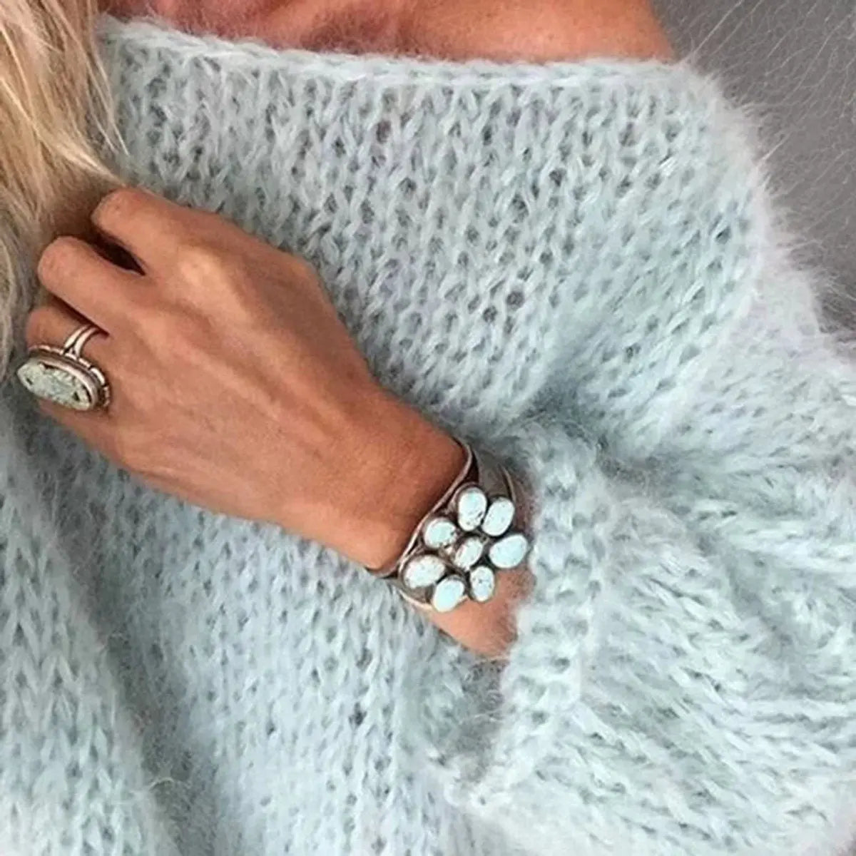 Katja | Oversized damestrui van mohairmix