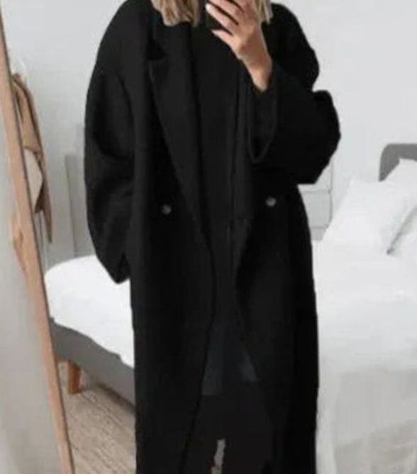 Madelief | Dames oversized dubbelrijige mantel met revers