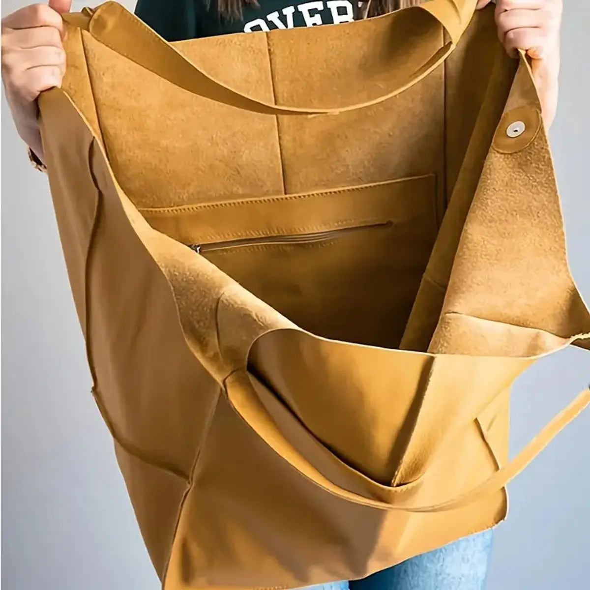 Grote shopper van imitatieleer met magneetsluiting
