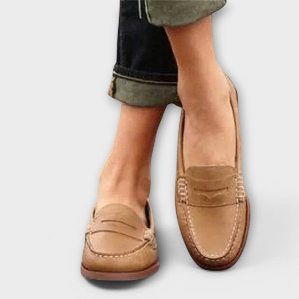 Damespennyloafers van imitatieleer